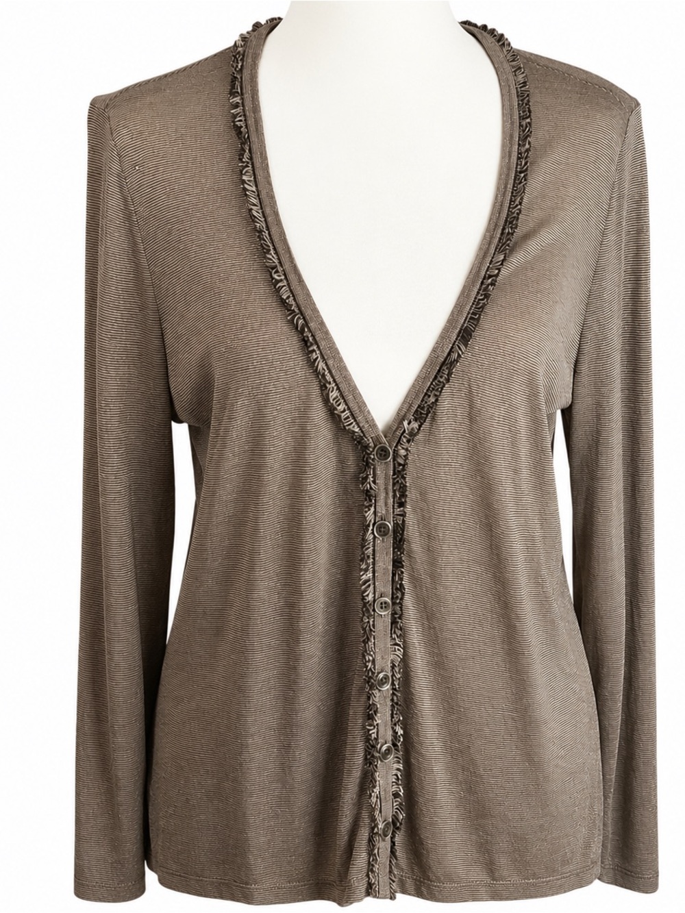 Escada Elegant Brown Long Sleeve Cardigan